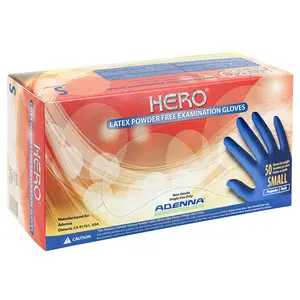 HERO® Latex PwdFree 14 Mil Extended Cuff Exam Gloves, Case of 500