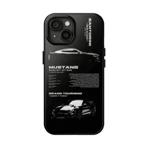Trending Shelby Black Phone Case- A tough and durable phone case with a stylish design- a perfect gift for Ford Mustang fans- a stylish car accessory