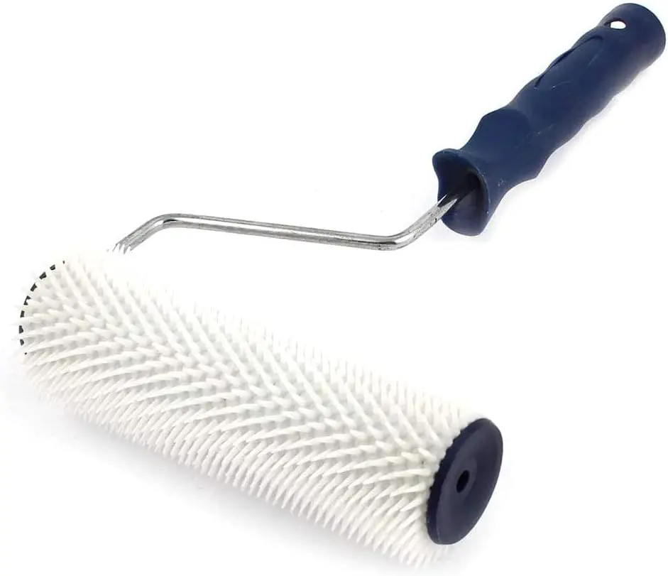 23cm/9'' Aeration Latex Floor Self Leveling Screed Spiked Roller, Epoxy Floors, 23X70mm, Polyester, Aerates Bubbles
