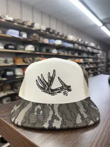 Antler Shed 7 Panel Hat - Mossy Oak Bottomland