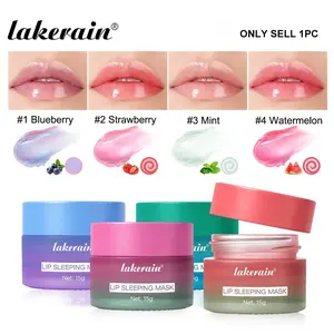 Hydrating Sleep Lip Mask, 1 Piece Dual-Tone Lip Mask with Shea Butter & Fruit Extracts, Deeply Moisturizes & Nourishes Lips, Contains Vitamin E for Lip Care, Lip Treatment, 4 Fruit Scents, Ideal for Night-time Lip Care, for Daily Use