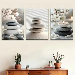 Halloween and Christmas special 2D flat three-piece frame abstract wall art set, featuring an orange farmhouse theme. Perfect for unique room decoration, gifts, and affordable holiday canvas art