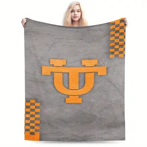 Cozy Tennessee State Flag Polyester Flannel Throw Blanket 280GSM Ultra Soft Digital Print Retro Vintage Fade Resistant All Season Comfort for Sofa Bed Ideal Gift for Friends