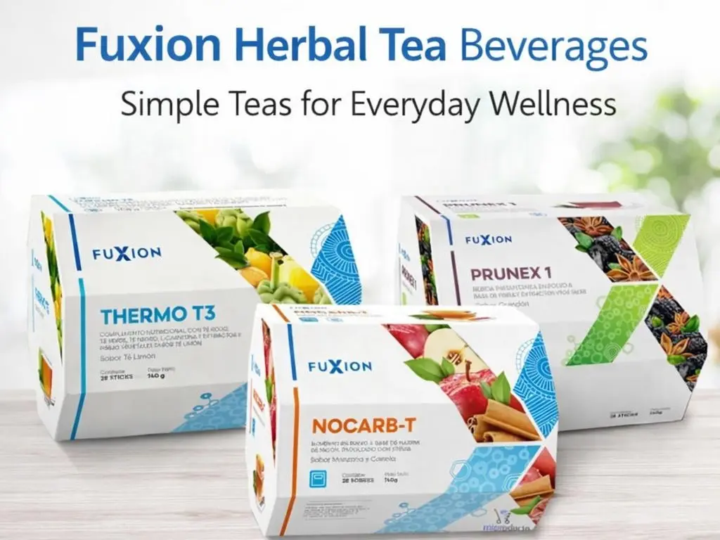 Fuxion Herbal Tea Variety pack -Prunex, Nocarb-T, & Thermo T3 |Daily Wellness Beverage set