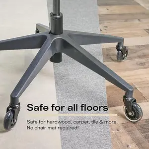 Office Chair Wheels (As Seen On PBS) - Incredibly Smooth & Quiet Rolling Casters - Safe for Hardwood Floors & Carpet - Easy Installation with Universal Fit - Set of 5