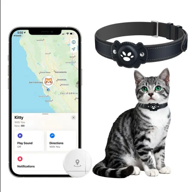 BONSO GPS Tracker Cat Collar - Dark Navy Blue