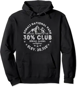 Retro Denali 30% Club Alaska National Park Denali Alaska Pullover Hoodie - Rubencordov Shop 20B0CDQY3CBH