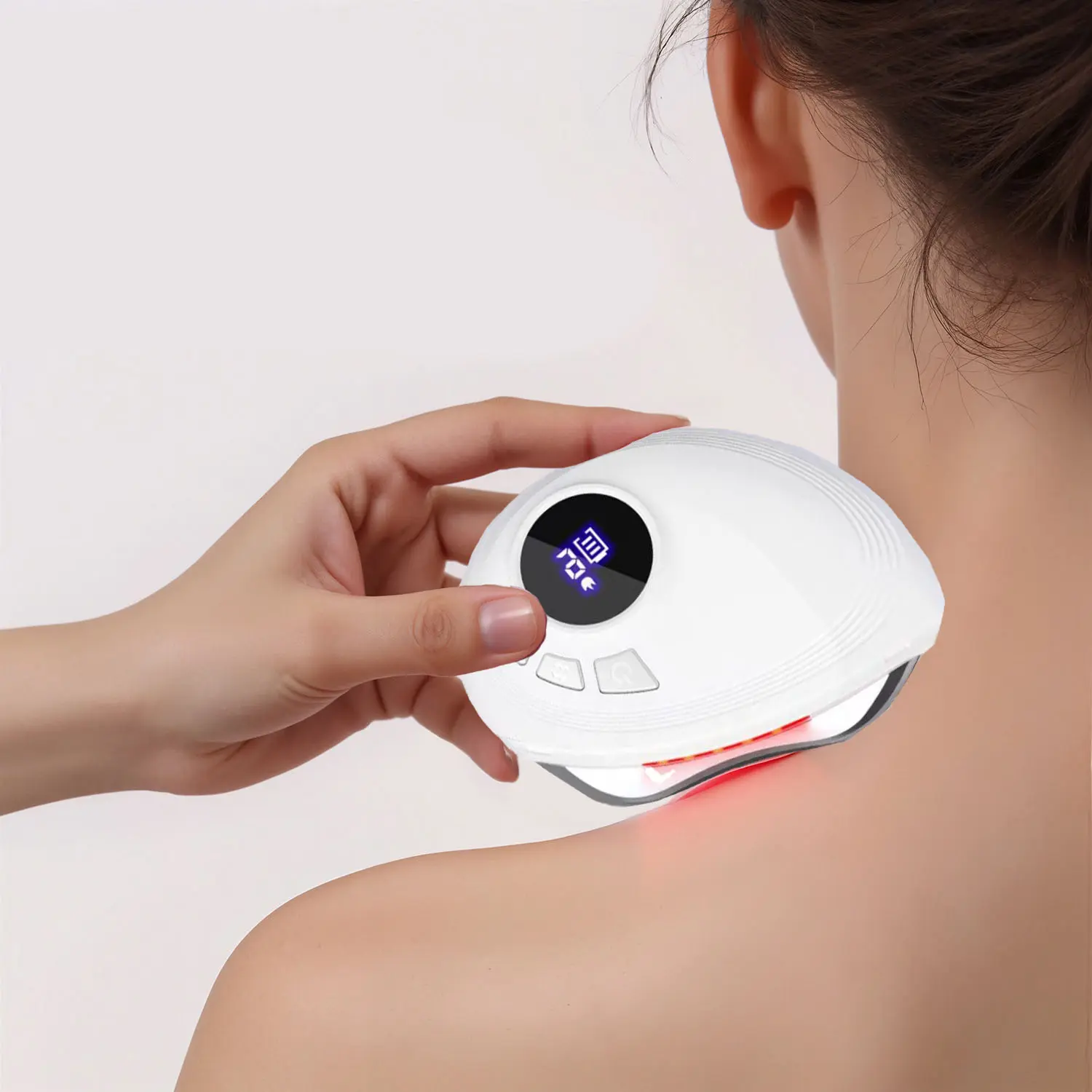 Heated 3-Mode Smart Electric Gua Sha Massager - Facial & Neck Facial Beauty Massager with Red LED Light, Heat, Multi-Mode, Vibration Functions, Facelift, Wrinkle Reducer, Anti-Aging, Firming, Facial Beauty Massagers, Heat Massage Devices