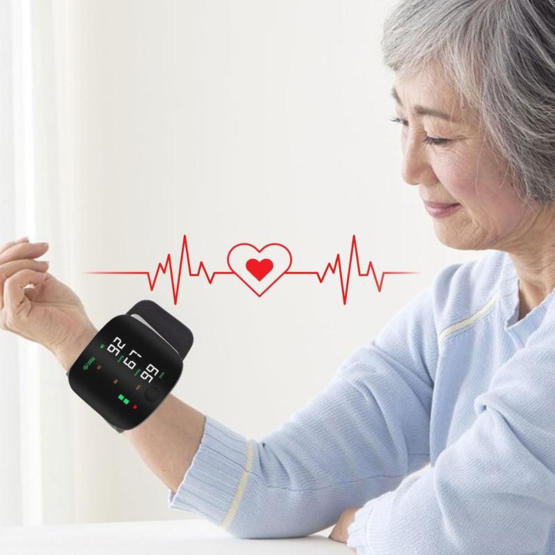 Rechargeable Wrist Blood Pressure with LED Touch Screen, Voice Broadcast & 99x2 Memory Made Simple. Accurate Home Bp Tracking(1/2 PCS)