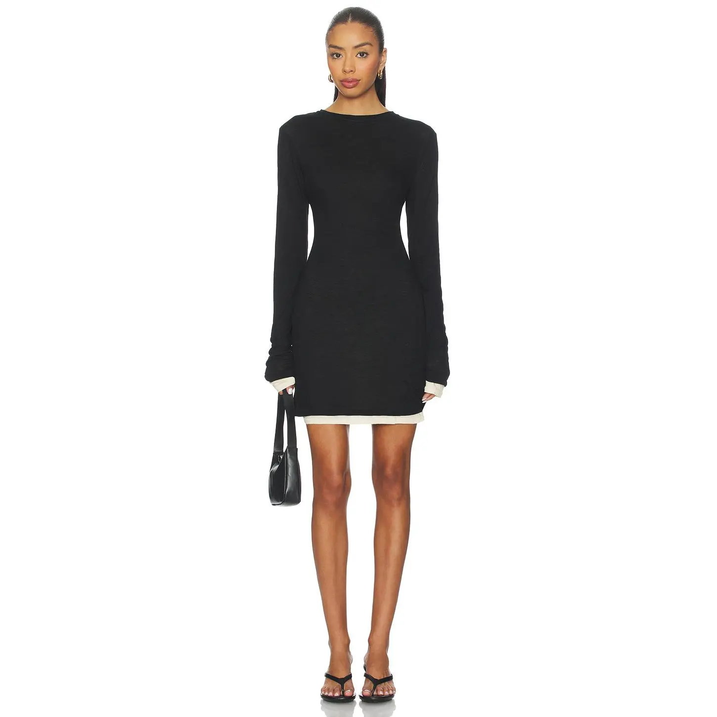 superdown Vayda Mini Dress in Black & Cream
