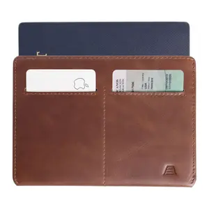 The Atlas Leather Passport Wallet by Andar – Slim Travel Wallet with Card Slots & Currency Pocket | Full-Grain Leather Organizer for International Adventures