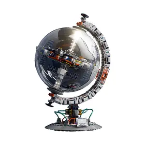 Earth Globe Design STEM Building Blocks Toy, Creative DIY Building Blocks Kit, Educational Assembly Toy, Birthday Holiday Gift