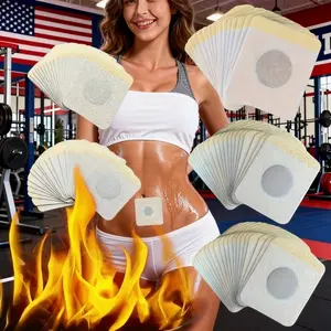 50pcs waist and abdomen patch set, used for tightening and burning sensation, effective plant fiber for western-style and tightening, suitable for improving fitness performance, no battery required