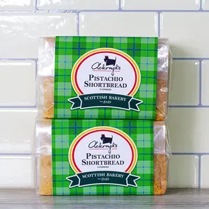 Ackroyd's Bakery Pistachio Shortbread Cookies (2 Packs of 8 Cookies)
