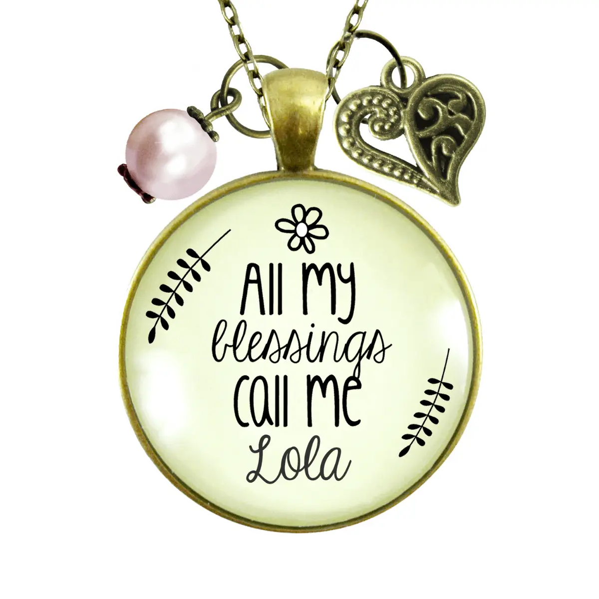 Lola Necklace All My Blessings Filipino Grandma Womens Family Gift Jewelry