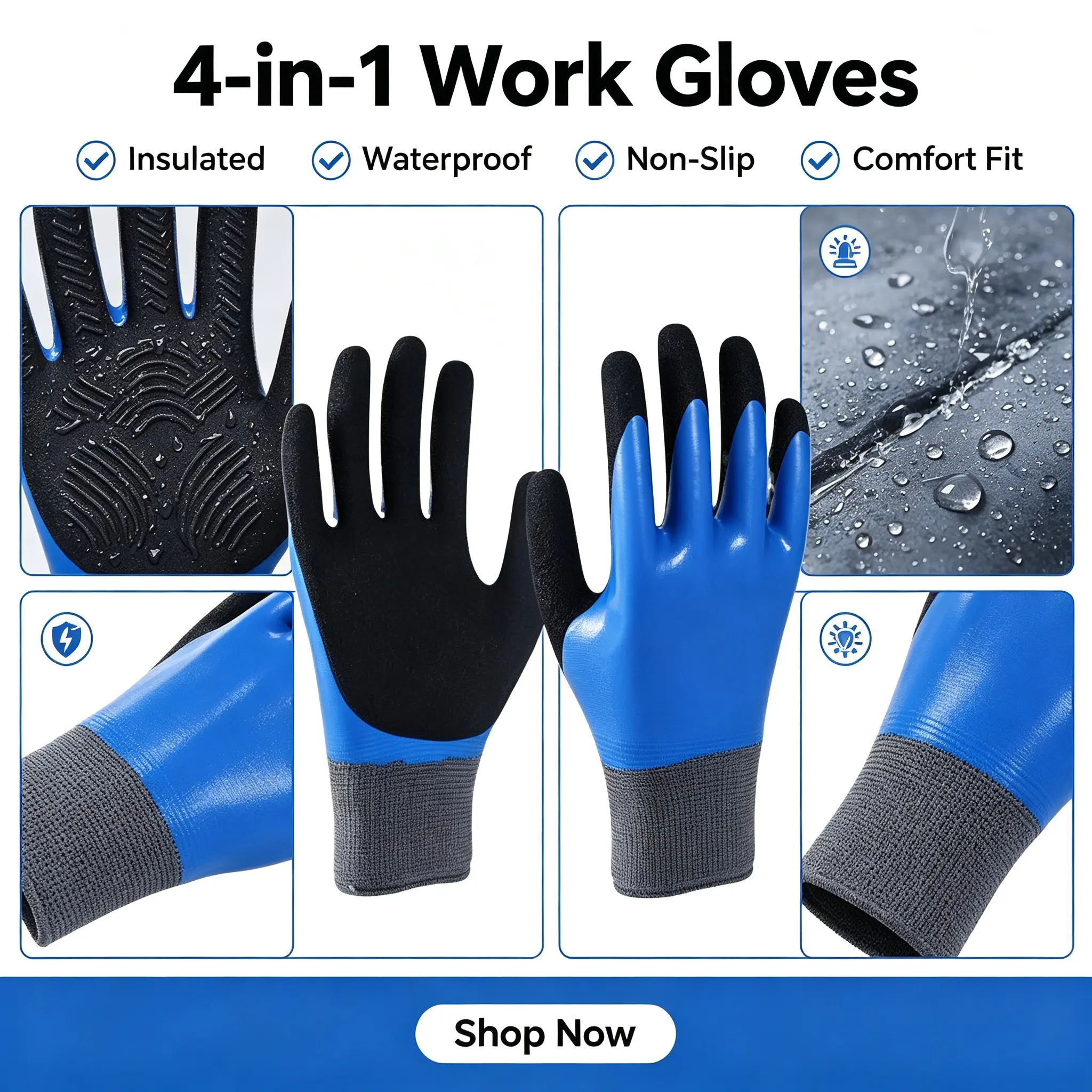 400V–1000V Professional Insulated Gloves for Low-Voltage Electricians – Thin, Breathable, Anti-Slip, Flexible, and Shock-Proof