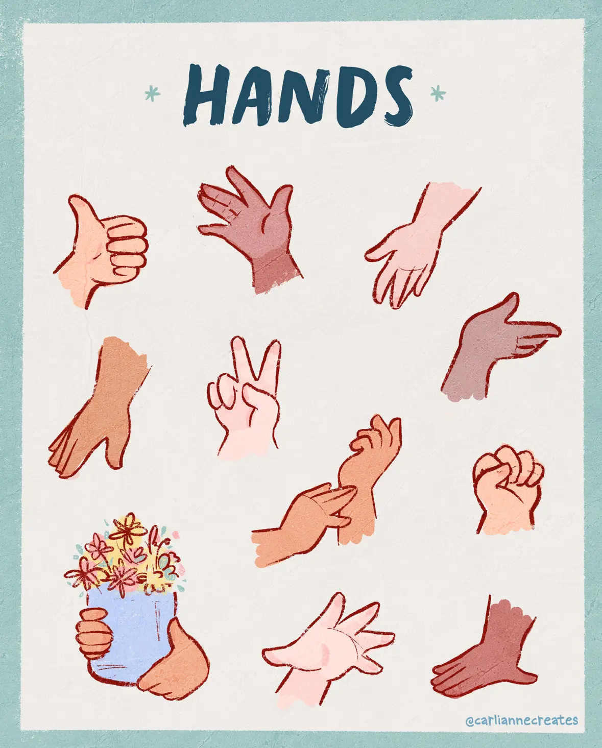 Hand Reference (8x10 print) Modern Home Decor Creative Modern Decoration