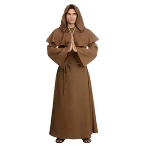 Plus Size Men's Brown Monk Robe Costume