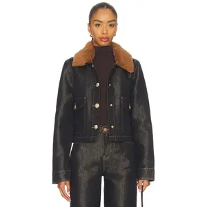 BLANKNYC Cropped Denim Jacket in Clout Chaser