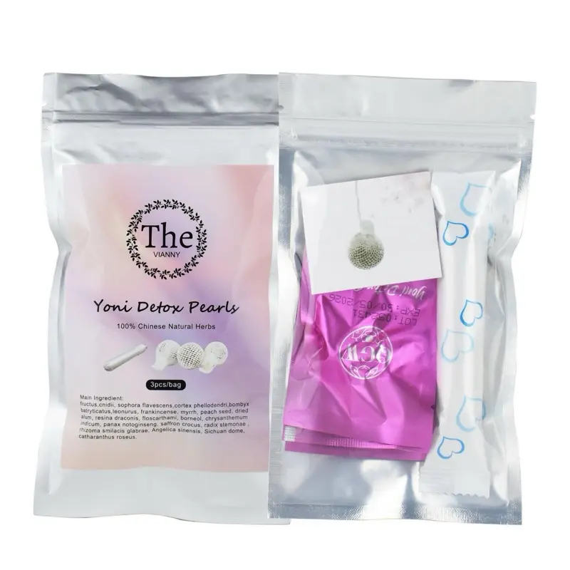 The Yoni Detox Pearls 100% Natural Feminine Hygiene Products - Pink Packaging, Comfortable and Effective Cleansing Herbal Gentle Cleanser