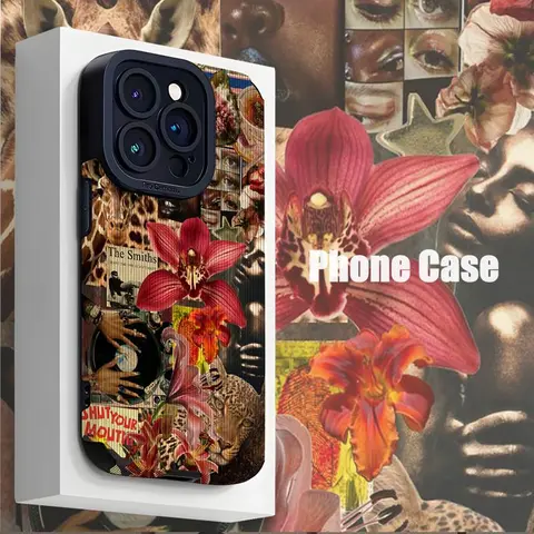 Floral Pattern Phone Case Casing, Shockproof Phone Protective Cover, Phone Accessory Compatible with iPhone 16 15 14 13 12 11 Plus Pro Max, Flower, Smartphone Protective Casing