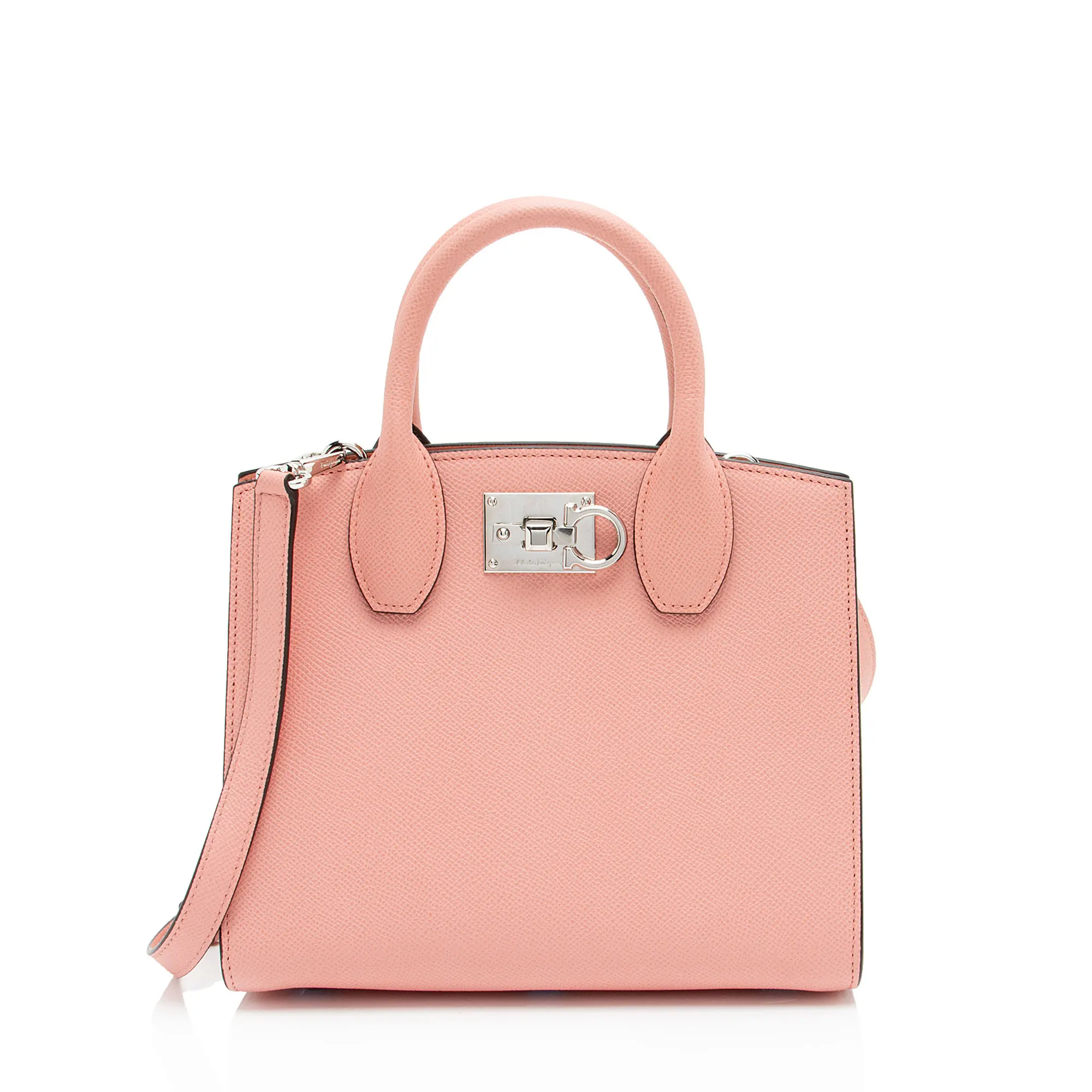 Pre-owned SALVATORE FERRAGAMO Calfskin Tote Bags Ferragamo Studio Small Tote
