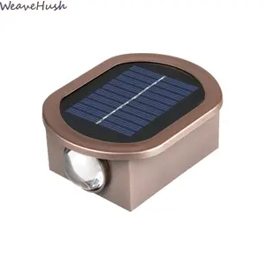 Solar Outdoor Dual Mode Wall Light, Up & Down Spotlight Double-Head Wall Washer, IP65 Waterproof Exterior Lamp for Villa, Balcony & Courtyard, Dusk-to-Dawn Auto Ambient Lighting, Modern Landscape Decor Light for Patio, Yard, Porch & Home Outdoor Wall Deco