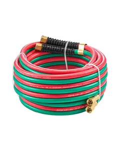 Oxygen and Acetylene Welding Hose 1/4-Inch Inner Diameter, 25-Foot Length, R-Grade Hose for Gas Welding and Cutting, Flexible, Compatible with Oxygen and Acetylene Regulators, 300 PSI Maximum Working Pressure