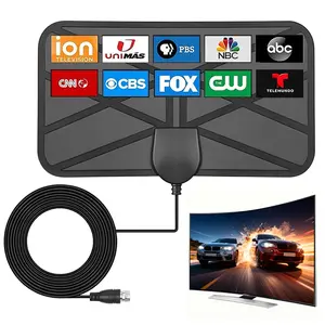 TV Antenna for Smart TV Indoor,Long Range Smart Antenna for Local Channels, HD Digital Antenna with Amplifier Signal Booster，Supports 4K 1080p Smart TV Signal Reception