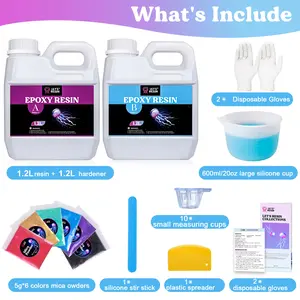 80oz Crystal Casting Resin Kit for Craft, Tumblers, Molds, Jewelry, DIY Children's Day Gift Crafts - LET'S RESIN 80oz Crystal Casting Resin Kit for Craft, Tumblers, Molds, Jewelry, DIY Children's Day Gift Crafts - LET'S RESIN