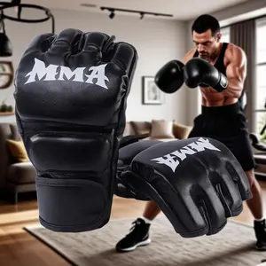 Half-Finger Boxing Gloves, Professional Training Gloves for Taekwondo, Mma, Ufc Gloves, Thick Durable Wear-Resistant, Practical Training Gloves