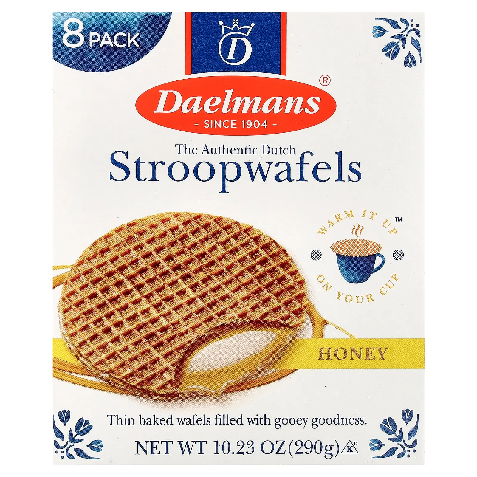Daelmans Stroopwafels, Honey, 8 Waffles, 10.23 oz (290 g) Daelmans Stroopwafels, Honey, 8 Waffles, 10.23 oz (290 g)