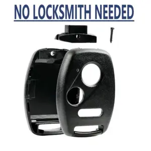 Remote Key Shell Case DIY Repair Kit Compatible with Honda Models 2003 - 2013 - 3 Button