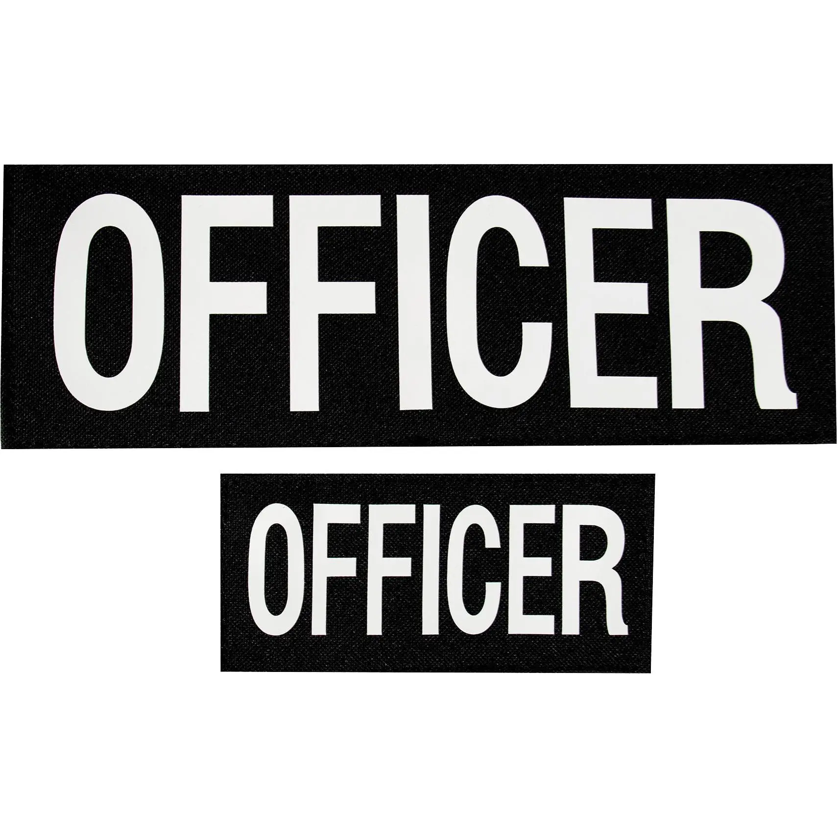 OFFICER Patches Set with Hook Back (Two Pieces, Small & Large Patches)