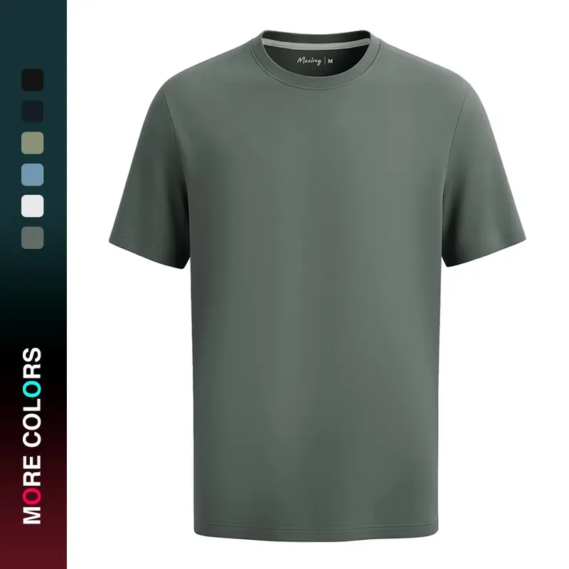 MAELREG Men's Roma Knit Performance T-Shirt UPF 50+ Quick Dry Moisture Wicking Breathable 4-Way Stretch Crew Neck Short Sleeve Athletic Tee