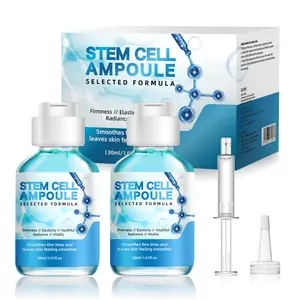 Stem Cell Face Serum, Microneedling Ampoule for Wrinkle & Fine Lines Treatment, Hydrating Smoothing & Rejuvenating Korean Skin Care, Daily Radiant, 2 PC/1 fl. oz