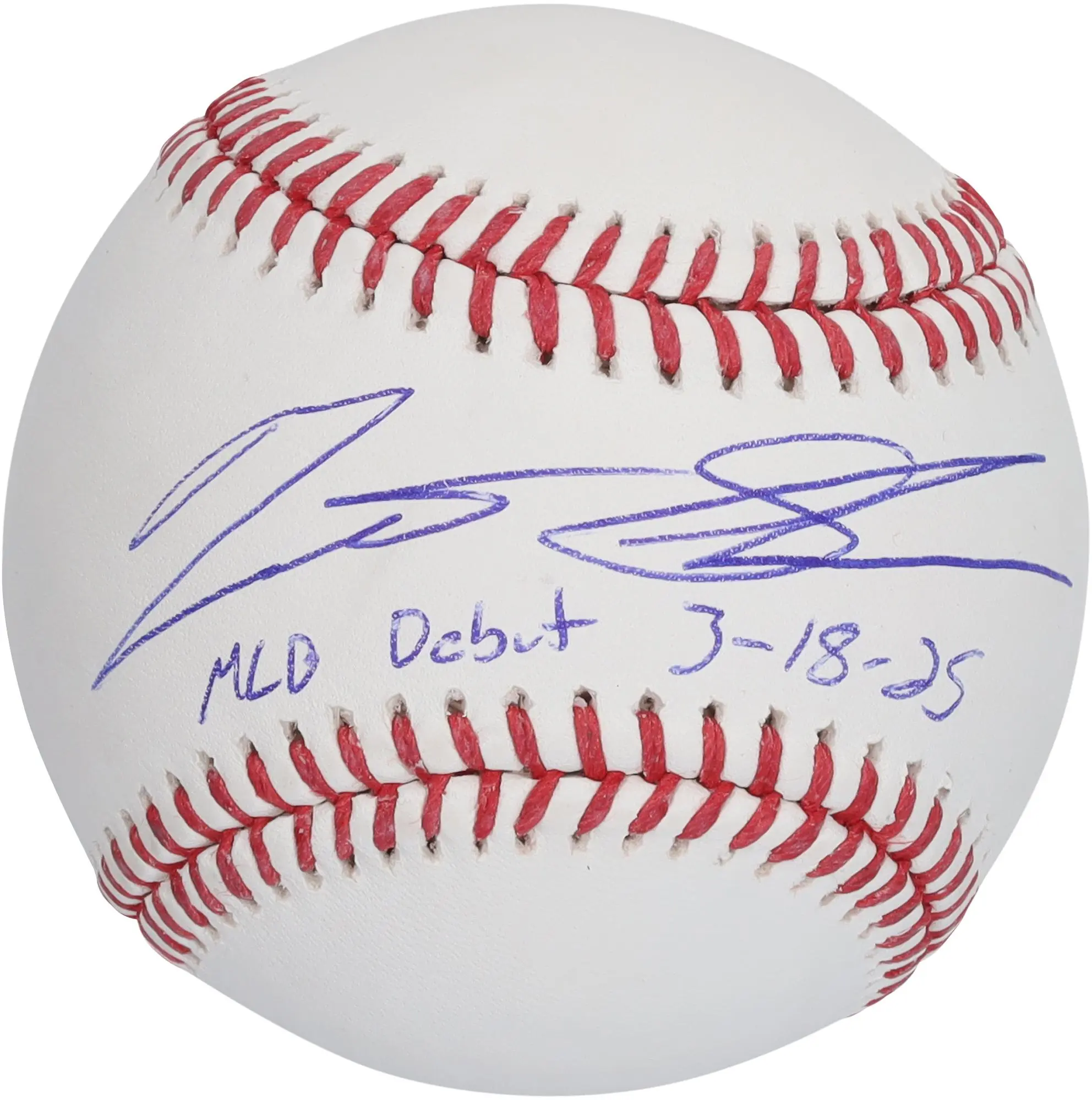 Matt Shaw Chicago Cubs Autographed Baseball with "MLB Debut 3-18-25" Inscription - Fanatics Authentic Certified