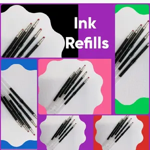 INK REFILLS for Beadable Pens - 5 Individual Ink Refills, Fits Most Beadable Pens, Ideal for School and Office Use