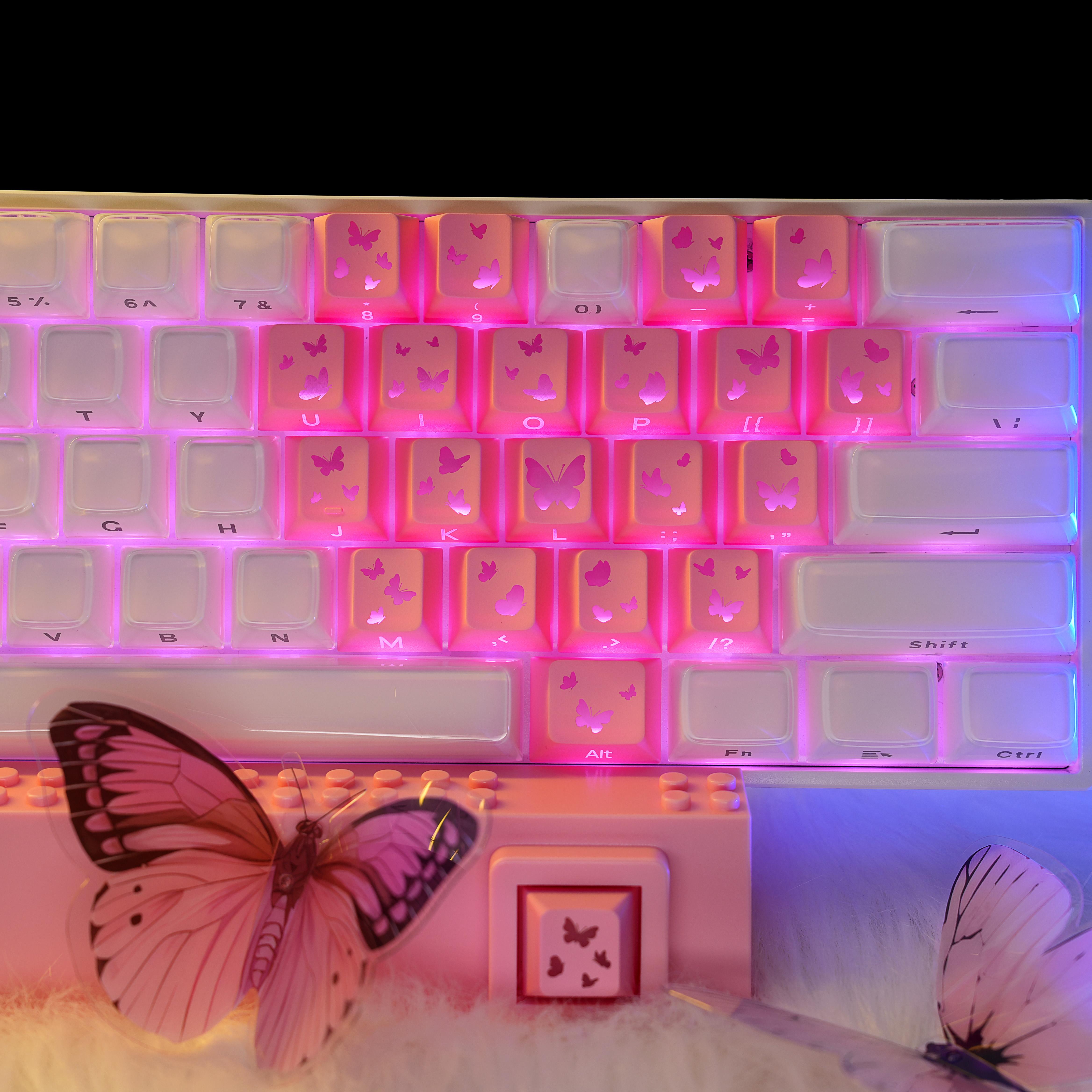 DigAura FlutterBloom OEM Profile IMD-Tech diy Keycaps 21-Key（only keycap, not include a keyboard）
