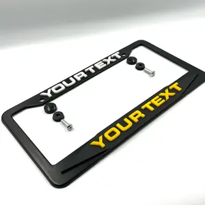 100% Eye-catching Custom 3D License Plate Frame - Any Text Color Language Personalized Text Displayed Clearly