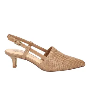 Bella Vita Womens Kaisley Pointed Toe Kitten Slingback Pumps Dress Casual Casual Low Heel 1-2" - Beige