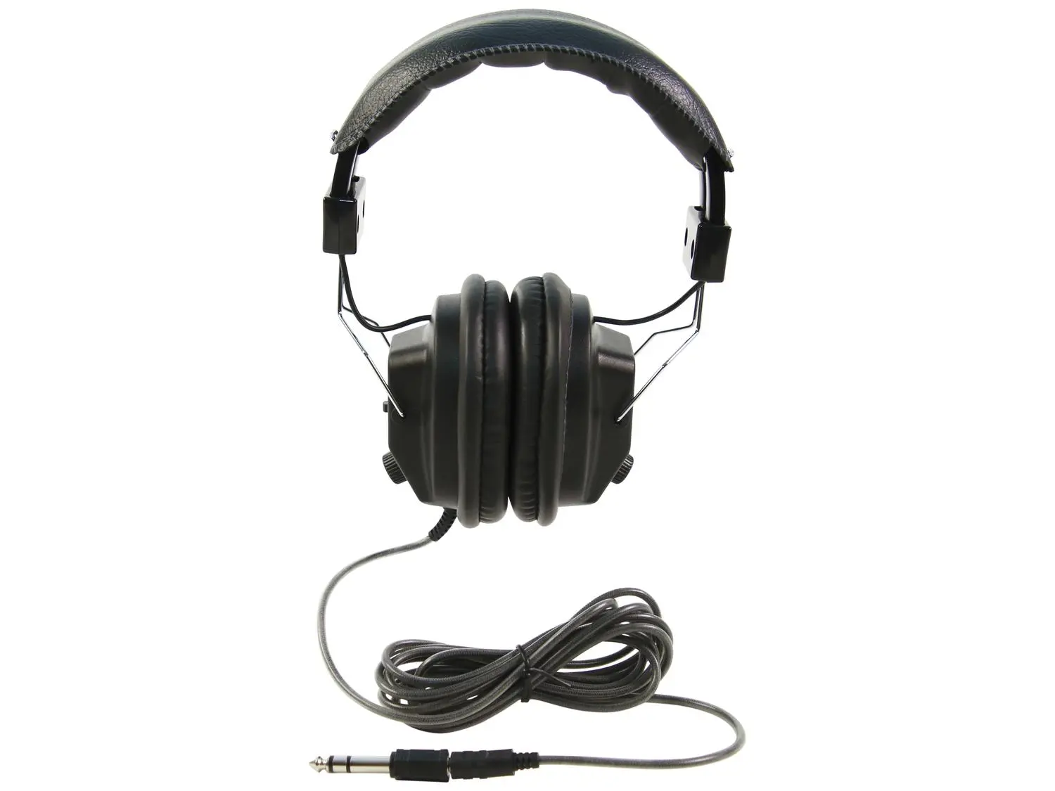 Califone 2103819 Switchable Stereo & Mono Over-Ear Headphones with 3.5 mm Adapter Plug, Black