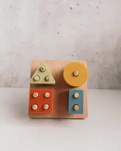 Montessori Shape Puzzle: Wooden & Silicone Sorting Toy