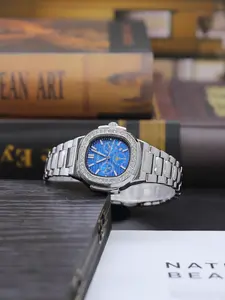 Top luxury business Nautilus series high-end men's watch, Waterproof Wristwatch, Elegant Square Dial, hollow design, luminous waterproof with calendar display, accessory, suitable for various occasions of business and leisure, preferred for gift giving
