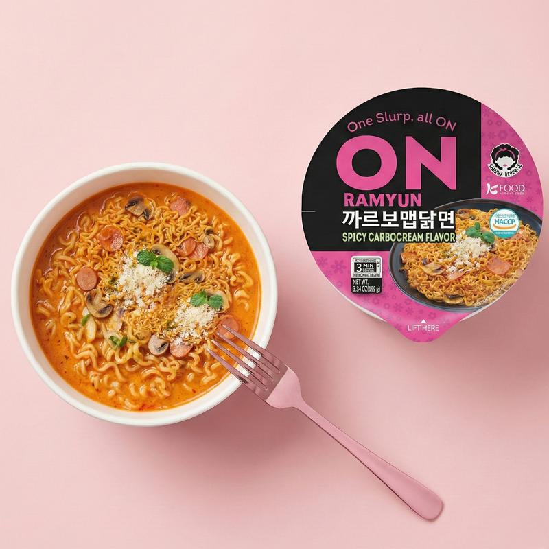 ON RAMYUN 6 PACK Korean Spicy Carbocream Cup Ramen (6 Cups) | Creamy & Spicy KSpicy Kick | QuicRamen Ready in Minutes | Perfect for Dorm, Office & Late Night Cravings Fried Authentic Mexican DIY  Kit SSpicy Curry and Cheese Ramen Flavor Noodle Snack
