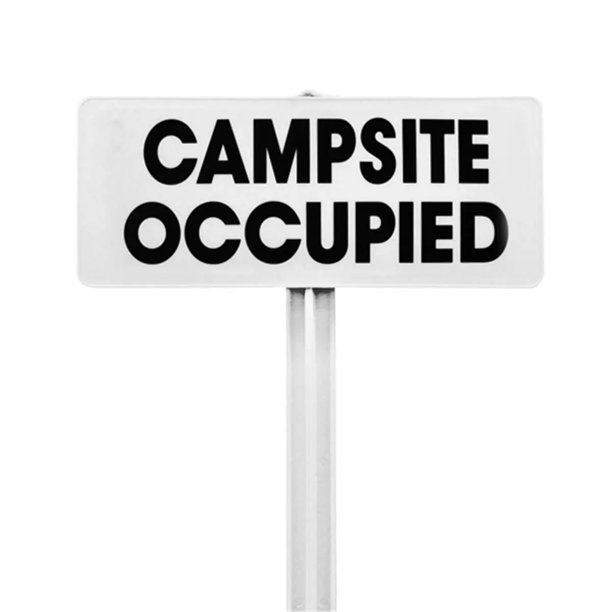 EverMark Campsite Occupied Sign, Home Decor Plaque with White Stake Kit