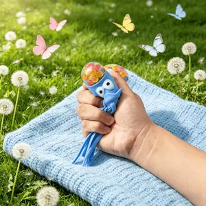 Ocean Octopus Pinch Toy for Classroom Prizes & Gift Bag Fillers, Pinch Toys with Colored Beads, Colorful Squeeze Toys, Decompression Squeeze, Unique Touch, Festive Birthday Gifts