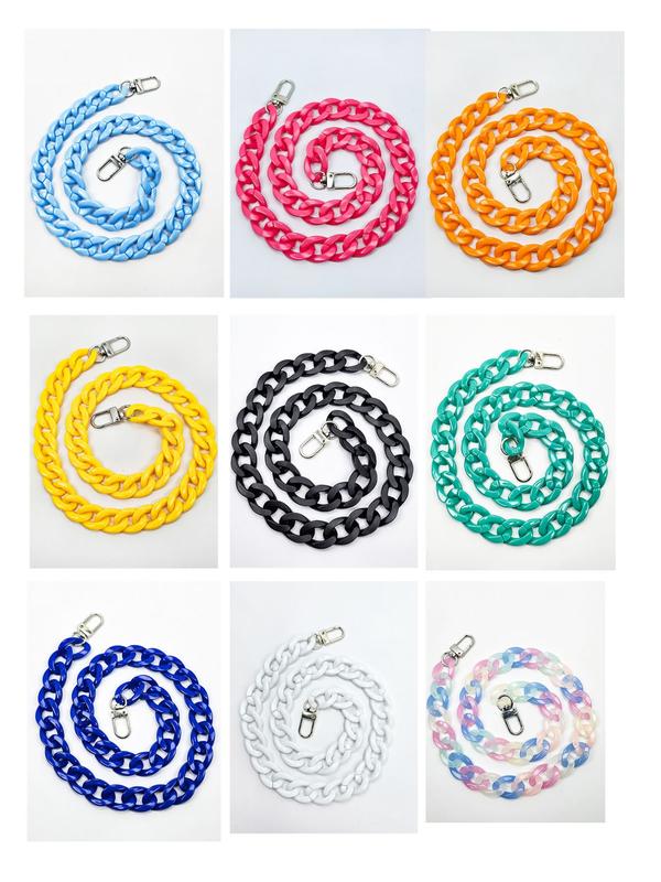 Blush Acrylic Luxe Bag Chain, 40cm/60cm/120cm, Multi-Use Handle, Strap & Decor, Keychain, Bag Buckle, DIY Jewelry Accessories