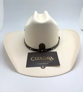 Cuadra Monterrey Ivory Cowboy Hat - Reparo Shape, Ivory Color, Brim Size 42= 4 1/2, Quality 20