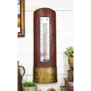 Western 12 Gauge Shotgun Shell Ammo Bullet In Red And Gold Wall Thermometer